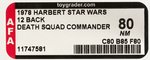 HARBERT STAR WARS - DEATH SQUAD COMMANDER 12 BACK AFA 80 NM.