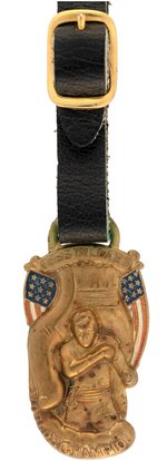 C. 1915-1919 "JESS WILLARD WORLD'S CHAMPION" EMBOSSED BRASS WATCH FOB.