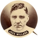 1919 JESS WILLARD SEPIA REAL PHOTO BUTTON.