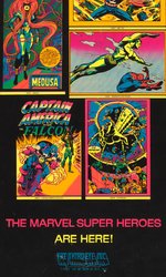 MARVEL SUPERHEROES THIRD EYE BLACK LIGHT PROMOTIONAL DISPLAY POSTER.