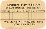 C. 1920s BASEBALL SCOREBOARD "NORRIS THE TAILOR" MICHIGAN ADVERTISING POCKET MIRROR.
