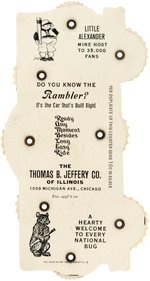 C. 1910 RAMBLER AUTOMOBILE CHICAGO CUBS AND WHITE SOX CELLULOID ADVERTISING BASEBALL SCORER.