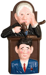 RONALD REAGAN-TIP O'NEILL "THE GREAT POLITICAL FEUD" MECHANICAL BANK.