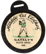 1910s "GATELY'S ATHLETIC CUT CLOTHES" INDIANA STORE ADVERTISING BASEBALL SCORER.