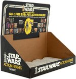 STAR WARS 20 BACK DISPLAY WITH BOBA FETT FIGURE OFFER HEADER CARD & TRAY INSERT.