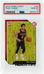 2018 PANINI HOOPS  #250 TRAE YOUNG ROOKIE CARD PSA GEM MT 10.