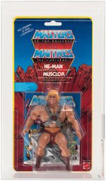 MASTERS OF THE UNIVERSE - HE-MAN EUROPEAN (YELLOW BORDER) AFA 85 NM+.