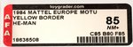 MASTERS OF THE UNIVERSE - HE-MAN EUROPEAN (YELLOW BORDER) AFA 85 NM+.