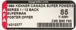 SUPER POWERS - SUPERMAN SERIES 1/12 BACK WITH POSTER OFFER (CANADA) AFA 85 Y-NM+.