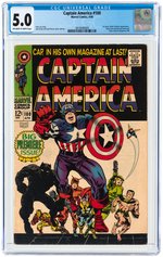 CAPTAIN AMERICA #100 APRIL 1968 CGC 5.0 VG/FINE.