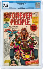 FOREVER PEOPLE #1 FEBRUARY-MARCH 1971 CGC 7.5 VF- (FIRST FULL DARKSEID & FOREVER PEOPLE).