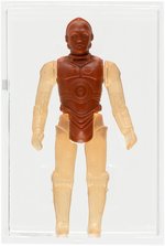 STAR WARS: THE EMPIRE STRIKES BACK - C-3PO (REMOVABLE LIMBS) FIRST SHOT REDDISH BROWN/CLEAR LIMBS ACTION FIGURE AFA 80 NM.