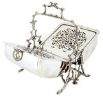 ELABORATE SILVER PLATED BISCUIT WARMER.