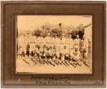 1918 CHICAGO AMERICAN GIANTS TEAM CABINET PHOTO WITH HOF'ERS RUBE FOSTER AND PETE HILL.