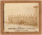 1914 NEW YORK LINCOLN GIANTS TEAM CABINET PHOTO WITH HOF'ERS JOE WILLIAMS AND LOUIS SANTOP.