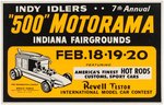 500 MOTORAMA 1966 AND 1968 CAR SHOW POSTERS PAIR FEATURING SURF WOODY & BOOTHILL EXPRESS.