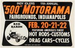 500 MOTORAMA 1969 AND 1970 CAR SHOW POSTERS PAIR FEATURING BATHTUB BUGGY & RED BARON.