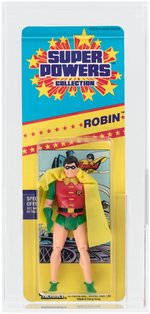 "SUPER POWERS COLLECTION - ROBIN" CANADIAN 8 BACK SMALL CARD AFA 80 NM.