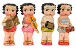 "BETTY BOOP" SET OF BISQUE BAND FIGURES.