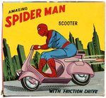 AMAZING SPIDER-MAN SCOOTER BOXED MARX FRICTION TOY.