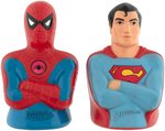 MEGO SUPERHERO BANK SET OF FIVE (BATMAN, JOKER, PENGUIN, SUPERMAN, SPIDER-MAN).