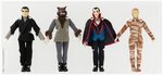 MEGO MAD MONSTER SET OF FOUR WITH FRANKENSTEIN, WOLFMAN, DRACULA AND MUMMY CAS 85 LOOSE.