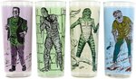 UNIVERSAL MONSTERS 1960s DRINKING GLASS SET.