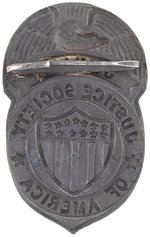 THE JUNIOR JUSTICE SOCIETY OF AMERICA 1948 CLUB BADGE (HORIZONTAL PIN VERSION).
