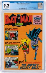 BATMAN GOLDEN RECORDS BOXED SET WITH BATMAN RECORD COMIC #NN 1966 CGC 9.2 NM-.