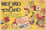 MACY'S "WHO'S WHO IN TOYLAND" PREMIUM CHRISTMAS BOOK WITH SUPERMAN CONTENT.