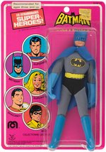 MEGO "WORLD'S GREATEST SUPER-HEROES" BATMAN FRENCH ISSUE FIGURE ON PIN PIN TOYS CARD.