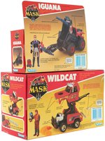 M.A.S.K. FACTORY SEALED IGUANA & WILDCAT BOXED VEHICLE PAIR.