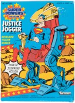 "SUPER POWERS COLLECTION - 12-BACK SUPERMAN ON CARD & JUSTICE JOGGER" IN BOX.