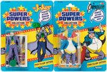 "SUPER POWERS COLLECTION - JOKER & PENGUIN" PAIR ON 23-BK CARDS.