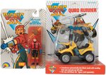 BIONIC SIX ACTION ERIC FIGURE AND QUAD RUNNER VEHICLE CARDED PAIR.