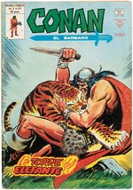 CONAN EL BARBARO #42 SPANISH COMIC BOOK COVER ORIGINAL ART BY LÓPEZ ESPÍ.