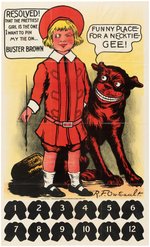BUSTER BROWN NECKTIE/CLOTH PARTY GAME PAIR.