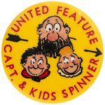 UNITED FEATURE - CAPT. & KIDS SPINNER COMIC BOOK PREMIUM GOOD LUCK SPINNER.