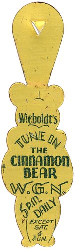 WIEBOLDT'S THE CINNAMON BEAR TV CLUB PREMIUM TRIO.