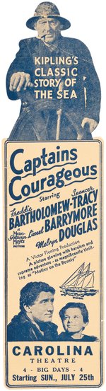 "TREASURE ISLAND" & "CAPTAINS COURAGEOUS" MOVIE THEATER PROMOTIONAL PAIR.