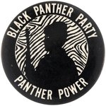 "BLACK PANTHER PARTY PANTHER POWER" SCARCE CIVIL RIGHTS BUTTON.