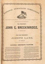 BRECKINRIDGE & LANE 1860 "NATIONAL DEMOCRATIC PLATFORM" BOOKLET.