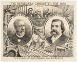 BLAINE & LOGAN GRAPHIC 1884 JUGATE POSTER.