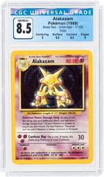 1999 POKÉMON BASE SET ALAKAZAM 1/102 HOLO CGC 8.5 UNLIMITED CGC 8.5 NM/MINT+.