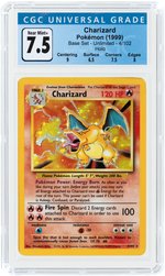 1999 POKÉMON BASE SET CHARIZARD 4/102 HOLO UNLIMITED CGC 7.5 NM+.