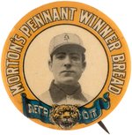 1910 MORTON'S PENNANT WINNER BREAD DETROIT TIGERS JIMMY ARCHER BUTTON.