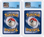 1999 POKÉMON BASE SET HOLO LOT OF TWO GRADED (LIGHTNING TYPES).