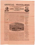 HARRISON "LOG COLLEGE SOUVENIR" BROADSIDE.