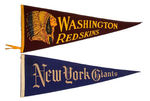 NY GIANTS/WASHINGTON REDSKINS FOOTBALL PENNANTS.