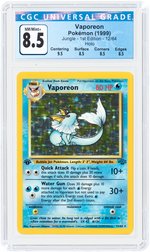 1999 POKÉMON JUNGLE SET VAPOREON 12/64 HOLO 1ST EDITION CGC 8.5 NM/MINT+.